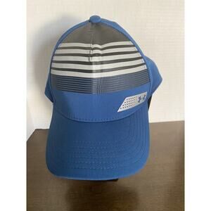 Under Armour cap hat Youth s/m stretch blue stripes
